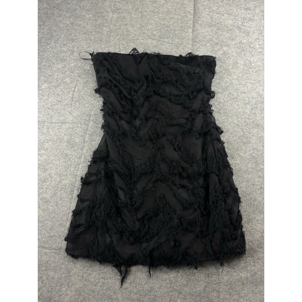 Le Lis Women M Fringe Mini Strapless Bodycon Dress Party Clubwear Sexy Going Out